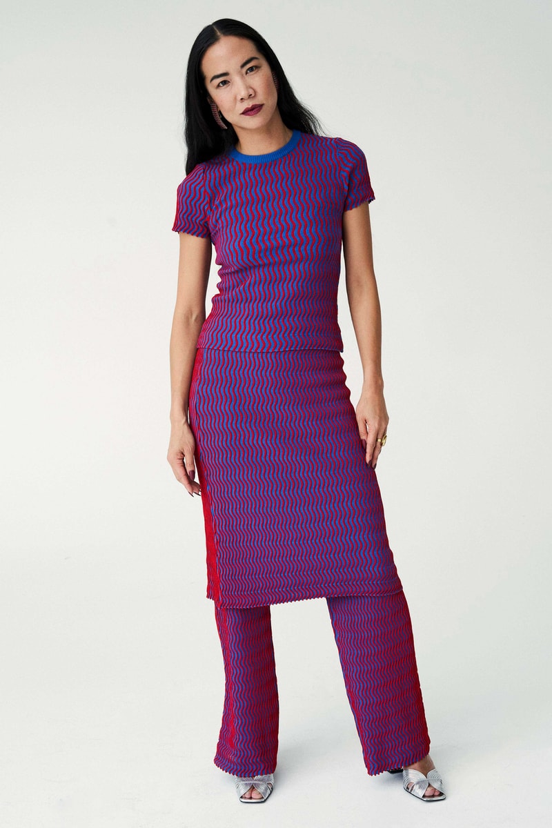Opening Ceremony Fall Winter 2019 Lookbook Cynthia Leung Dress Pants Red Purple