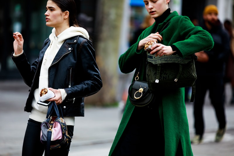 Paris Fashion Week Street Style Fall Winter 2019 Jacket Black Hoodie White Coat Green