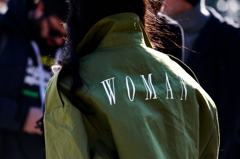 Paris Fashion Week Street Style Fall Winter 2019 Off-White Jacket Green