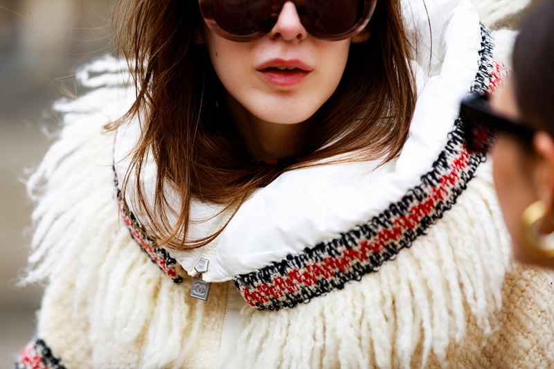 Paris Fashion Week Street Style Fall Winter 2019 Chanel Sweater Tan