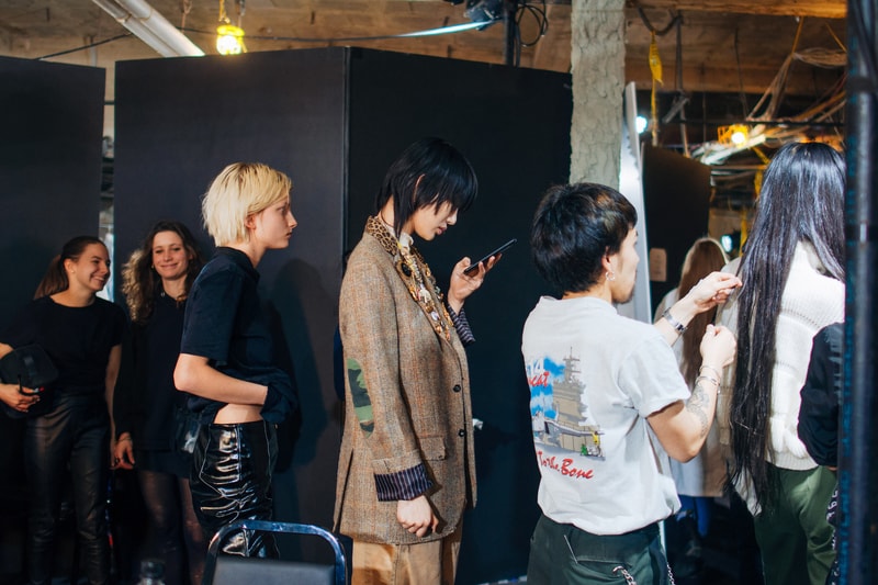  Backstage at R13's FW19 New York Fashion Week Show Kaia Gerber Adesuwa Aighewi Fall Winter 2019 Fashion Show Runway BTS Behind The Scenes Collection 