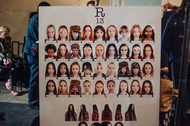  Backstage at R13's FW19 New York Fashion Week Show Kaia Gerber Adesuwa Aighewi Fall Winter 2019 Fashion Show Runway BTS Behind The Scenes Collection 