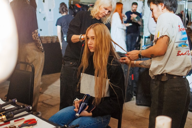  Backstage at R13's FW19 New York Fashion Week Show Kaia Gerber Adesuwa Aighewi Fall Winter 2019 Fashion Show Runway BTS Behind The Scenes Collection 