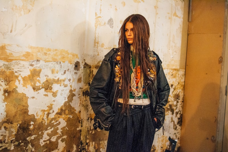  Backstage at R13's FW19 New York Fashion Week Show Kaia Gerber Adesuwa Aighewi Fall Winter 2019 Fashion Show Runway BTS Behind The Scenes Collection 