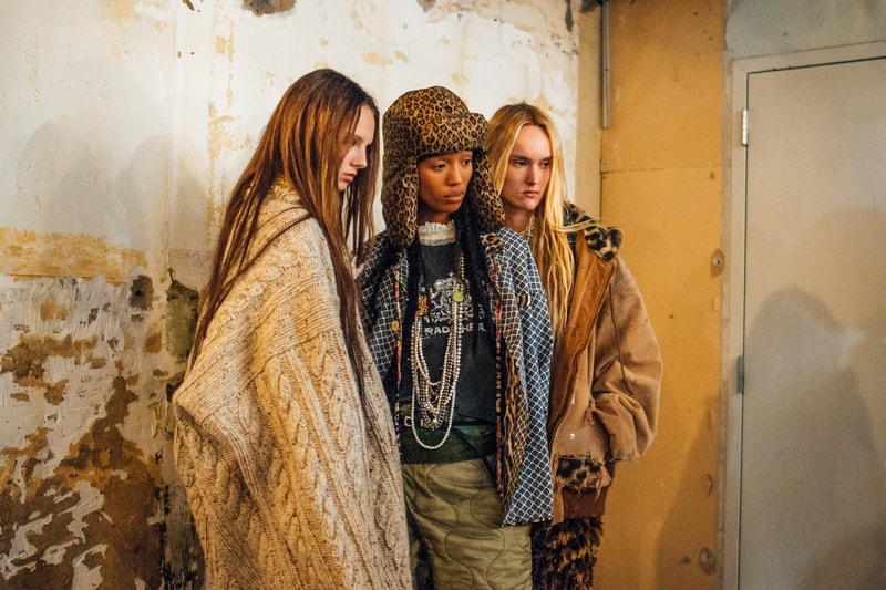  Backstage at R13's FW19 New York Fashion Week Show Kaia Gerber Adesuwa Aighewi Fall Winter 2019 Fashion Show Runway BTS Behind The Scenes Collection 