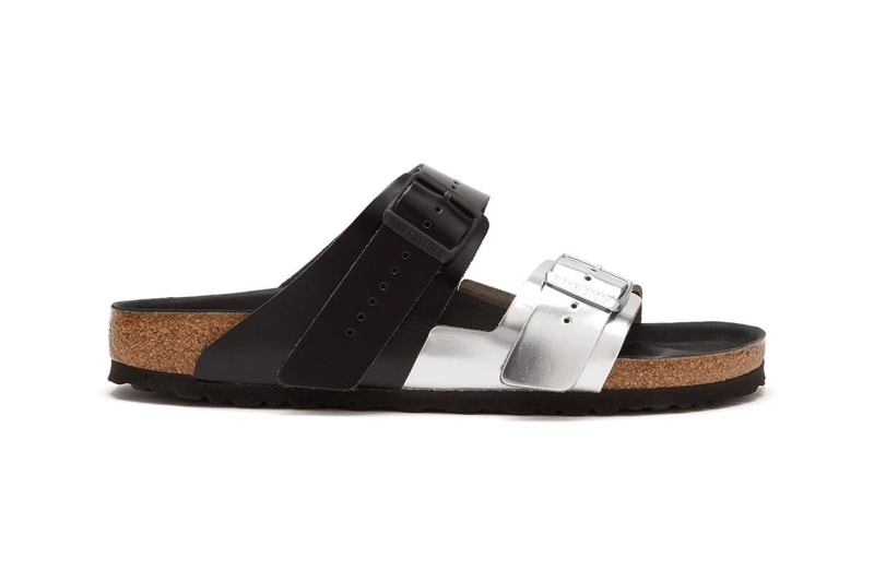Rick Owens Birkenstock Arizona Sandals Metallic Silver Black Cream