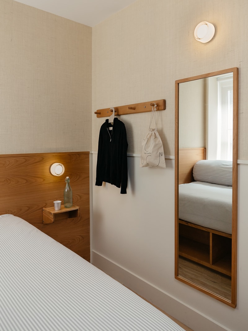 Sister City Hotel Atelier Ace New York City Room Interior Design Minimalist Mirror Bed