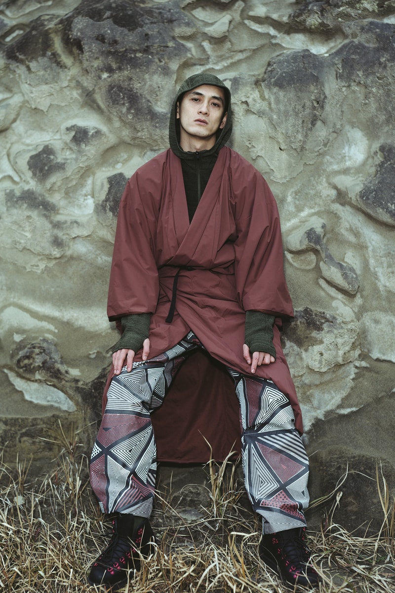 Snow Peak Fall Winter 2019 Collection Lookbook Jacket Maroon Pants Blue