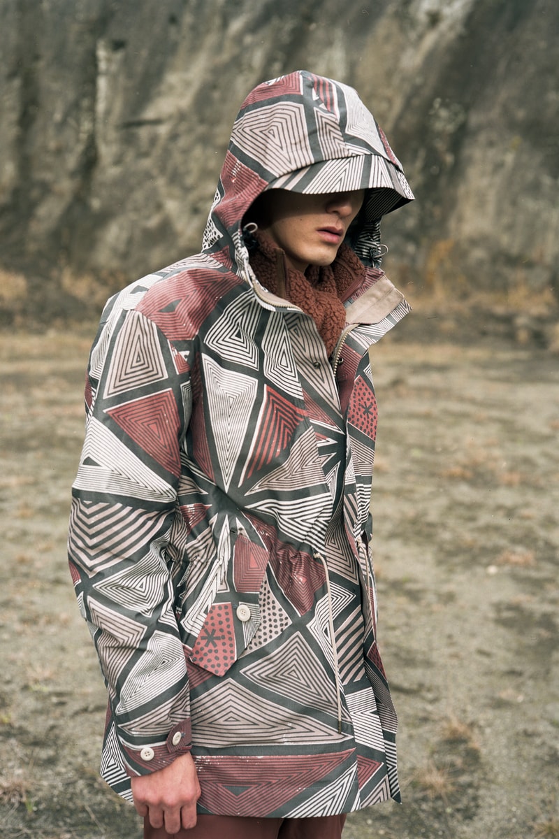 Snow Peak Fall Winter 2019 Collection Lookbook Jacket Maroon Grey
