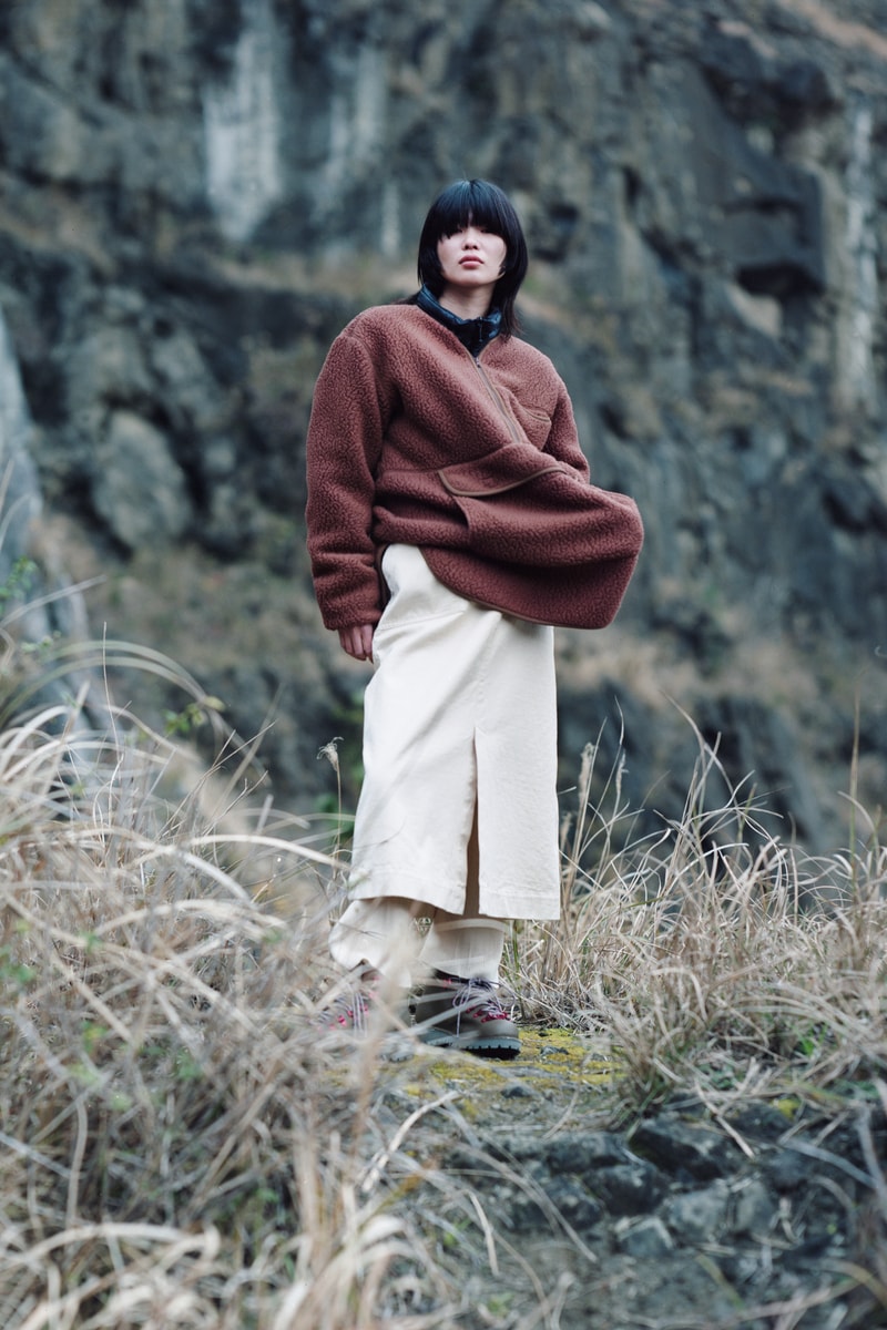 Snow Peak Fall Winter 2019 Collection Lookbook Jacket Brown Skirt Tan