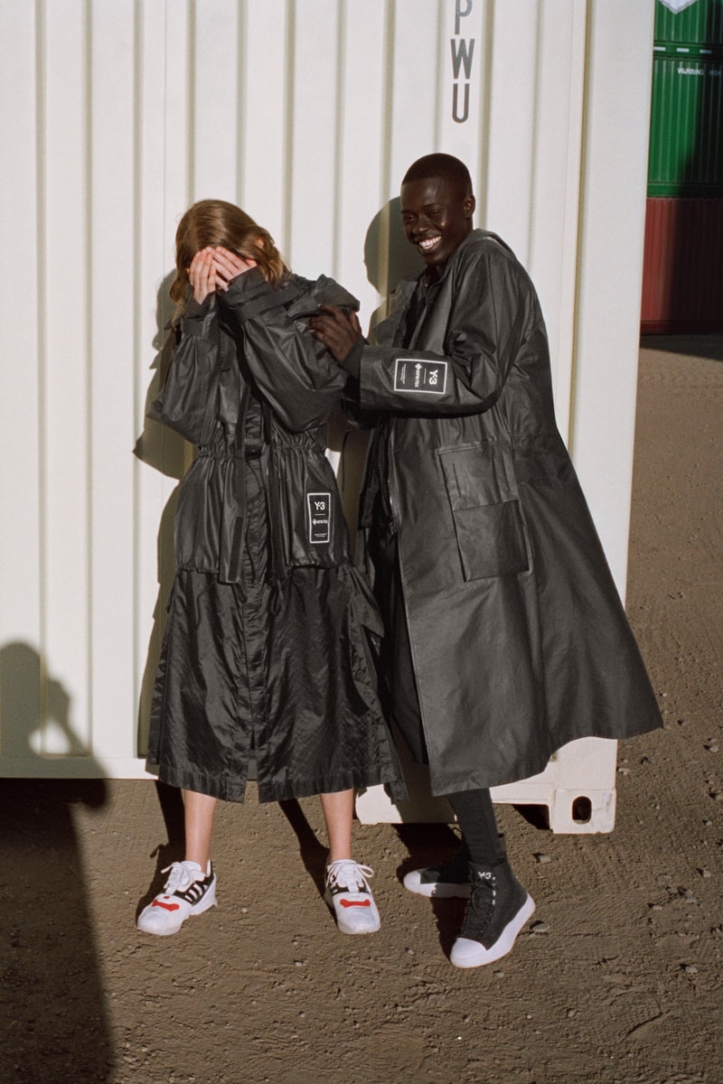 Y-3 GORE-TEX Long Coat Utility Hoodie Jacket Black Campaign