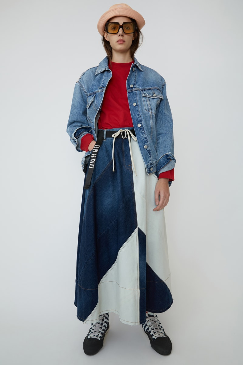 Acne Studios Spring Summer 2019 Denim Collection Shirt Red Jacket Pants Blue
