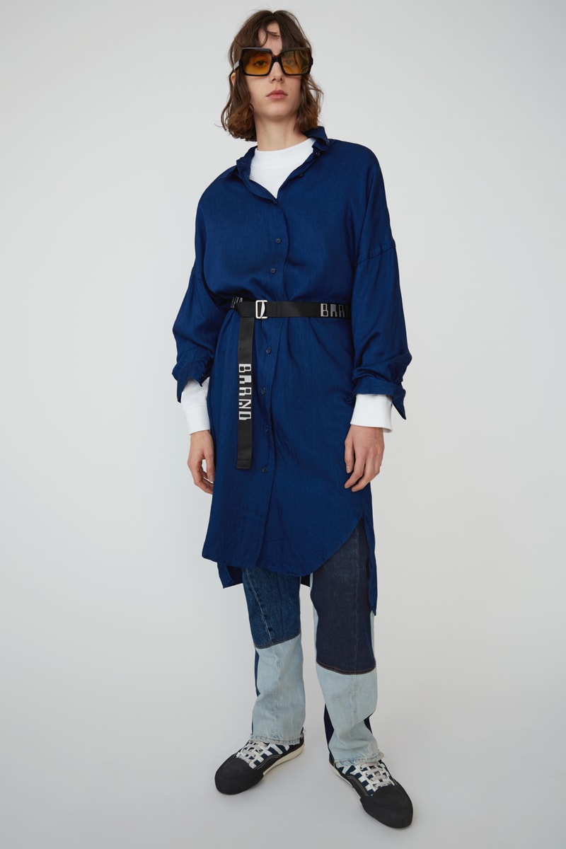 Acne Studios Spring Summer 2019 Denim Collection Jacket Jeans Blue Shirt White