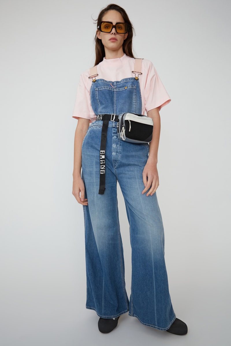 Acne Studios Spring Summer 2019 Denim Collection Overalls Blue T-shirt Pink