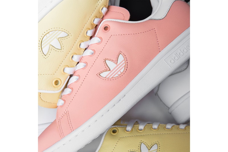 adidas originals stan smith trefoil pack pastel minimalist clear orange easy yellow black white
