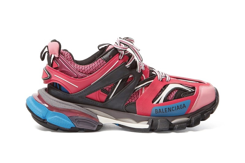 Balenciaga Track Sneaker in Pink and Blue Chunky Shoe Luxury Where to Buy Matchesfashion Sole