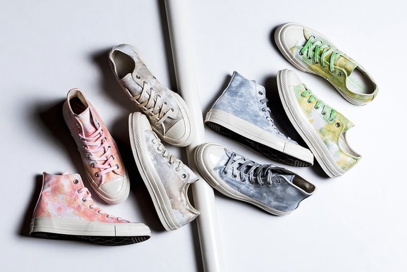 Converse Chuck 70s Tie-Dye Pack Pink, Green, Blue Creme Vanilla Light White Creme Sneaker Shoe Chuck Taylor All Star