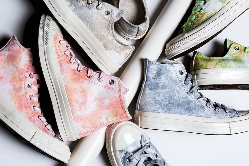 Converse Chuck 70s Tie-Dye Pack Pink, Green, Blue Creme Vanilla Light White Creme Sneaker Shoe Chuck Taylor All Star