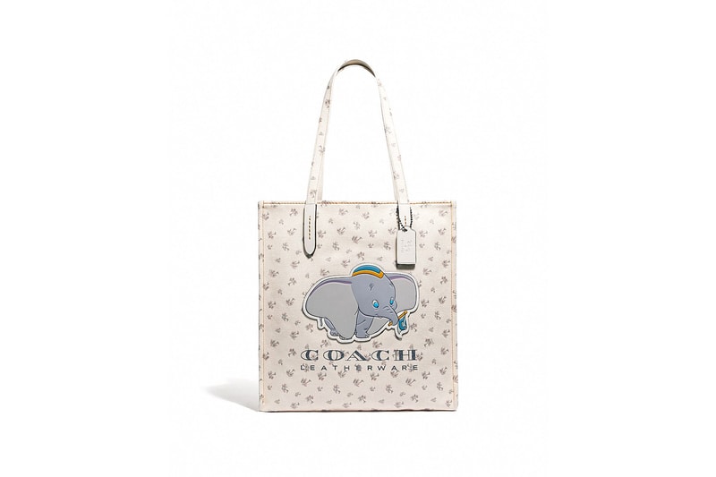 Disney x Coach Dumbo Collection Leather Tote White