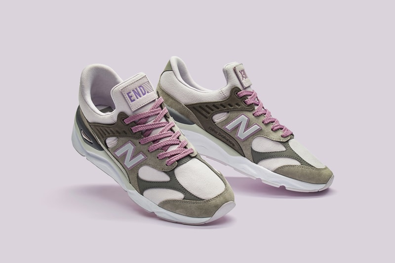 END. x New Balance X-90 "Purple Haze" Pack Grey Lilac Violet Black Sneaker Dad Shoe 