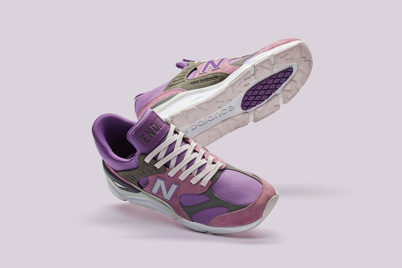 END. x New Balance X-90 "Purple Haze" Pack Grey Lilac Violet Black Sneaker Dad Shoe 