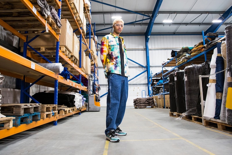 New Balance Made in UK Spring Summer 2019 Collection 1500 Sneaker Blue Black Tie-Dye Shirt Yellow White