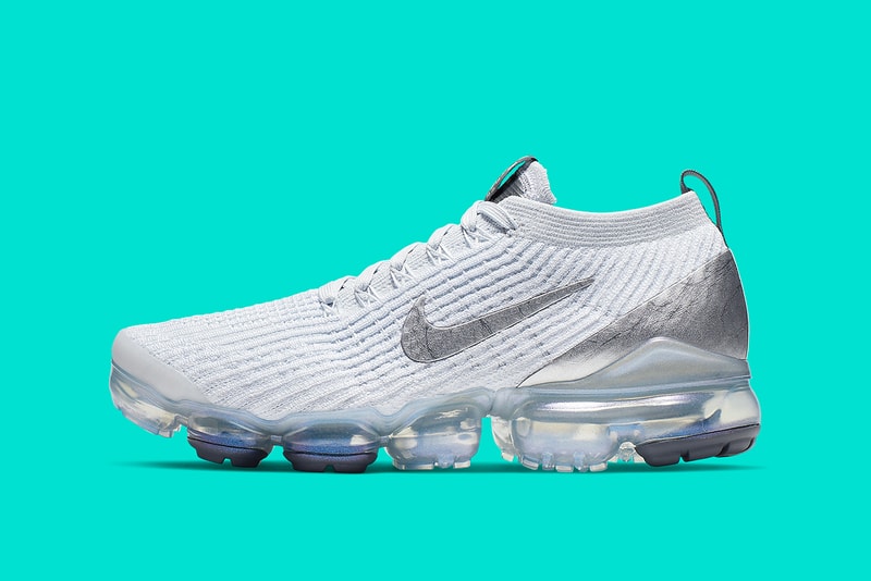 Nike Air VaporMax Flyknit 3.0 White Metallic Silver