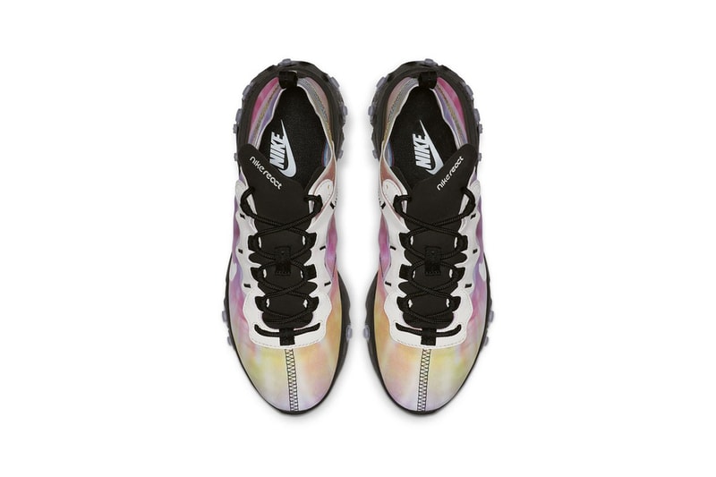 Nike React Element 55 Tie-Dye Black Green Pink