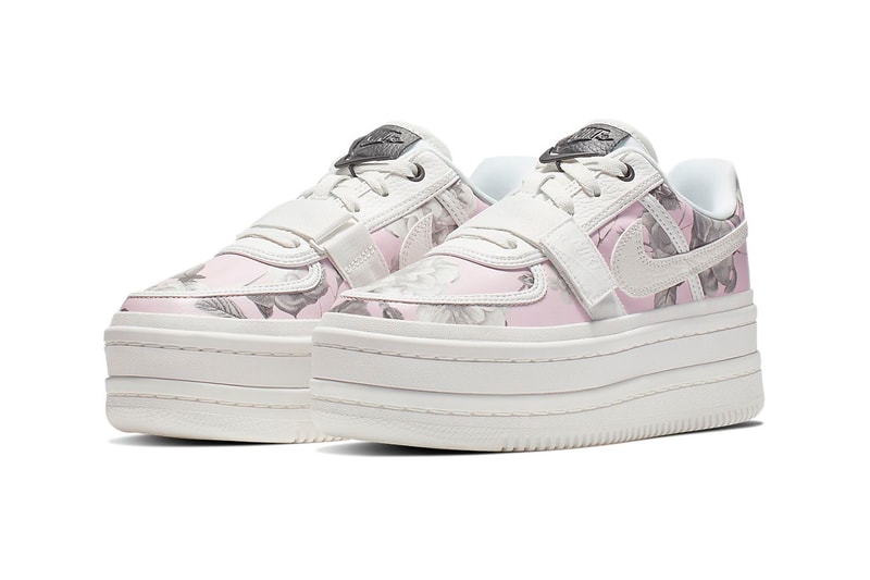 Nike Vandal 2K LX Floral Rose Pink White Leather Platform Sneakers Trainers