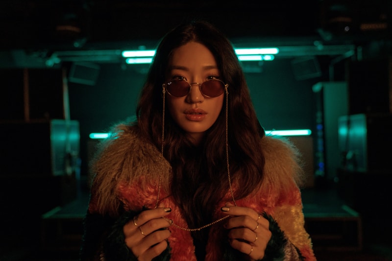 Peggy Gou x Ray Ban Sunglasses Collection Oval Violet Photochromic