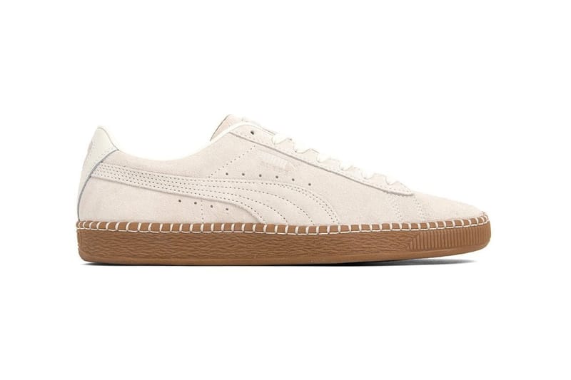 PUMA's Suede Classic Gets a Minimalistic Stitched Makeover in "Whisper White/Gum"