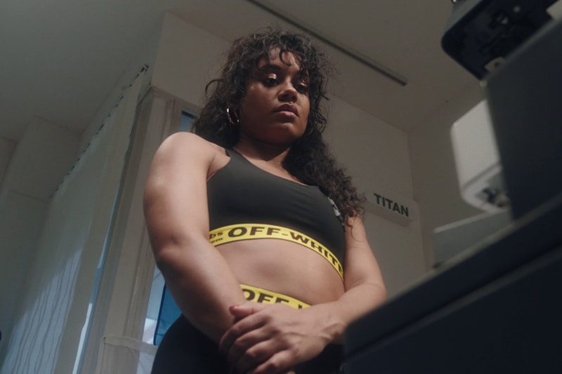 Off-White x SSENSE Workout Collection Sports Bra Black Yellow