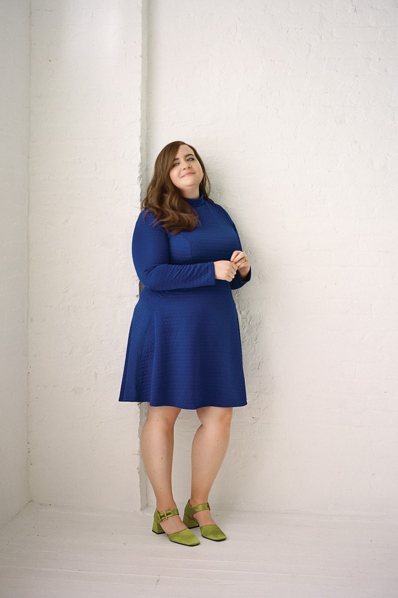 The Wing Spring 2019 Issue 3 No Man's Land Aidy Bryant Dress Blue Shoes Green