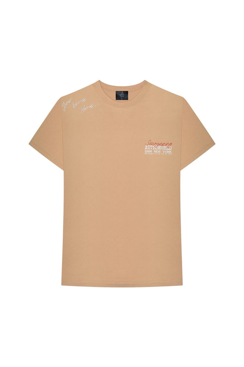 Travis Scott Astroworld Merch Collection T-shirt Tan