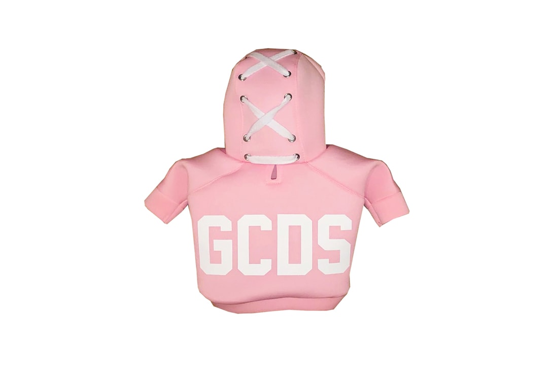 top pet streetwear brands GCDS Pet Collaboration Poop Bag Carrier T-shirt Pink