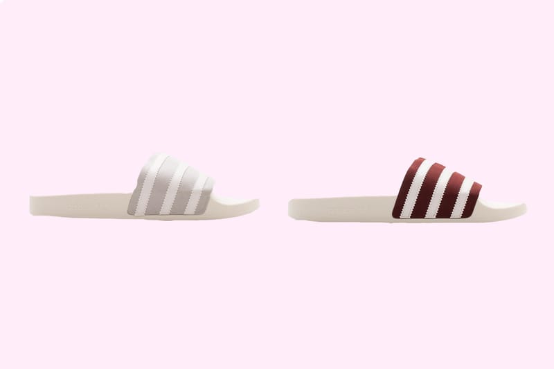 adidas' Adilette Slides Are Back in "Grey Two" & "Collegiate Burgundy"
