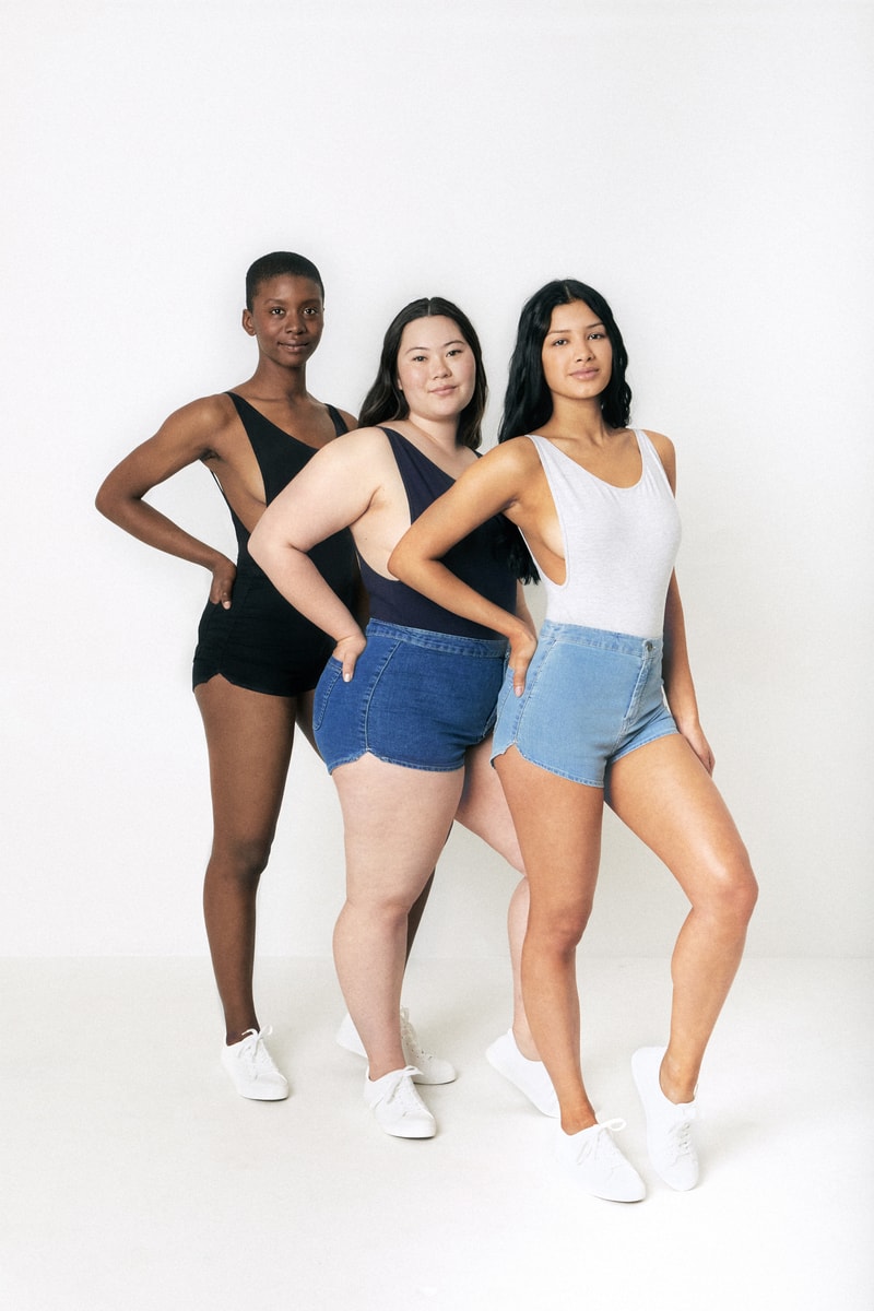 American Apparel Spring Summer 2019 Denim Collection Easy Hot Short Black Light Dark Wash