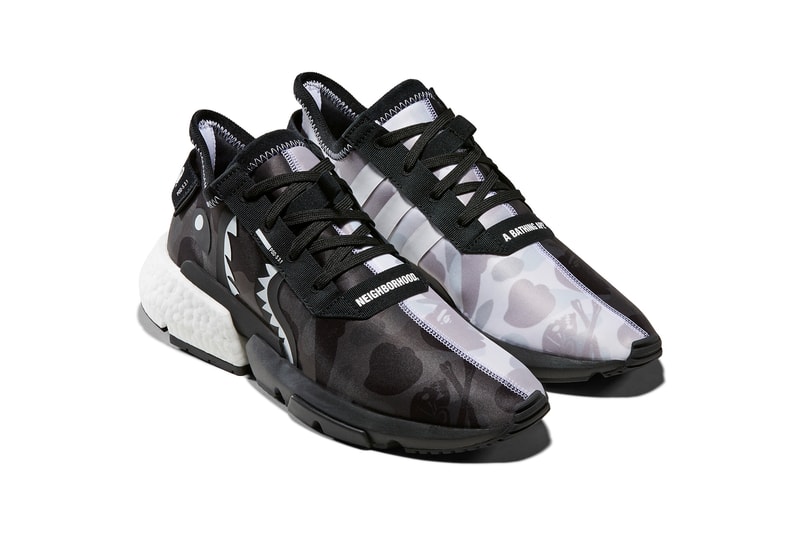 BAPE x Neighborhood x adidas Originals POD S 3.1 Grey Black White