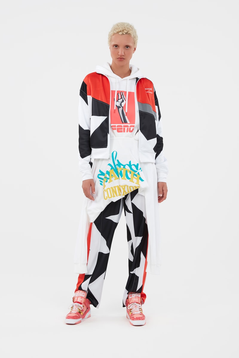 KOCHÉ x Faith Connexion x Feng Chen Wang x Converse Capsule Collection Hoodie Pants White Red Blue