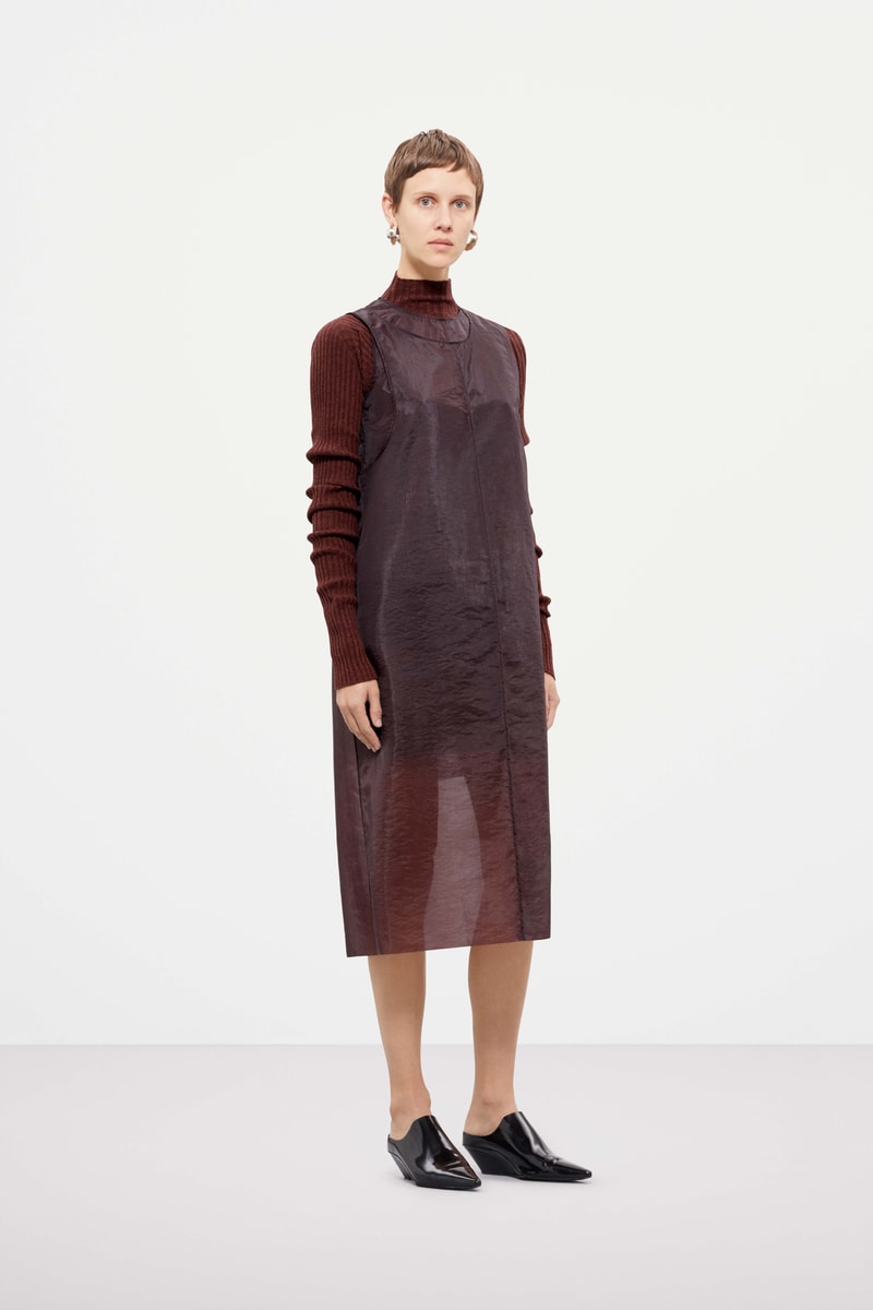Cos Fall Winter 2019 Lookbook Dress Maroon