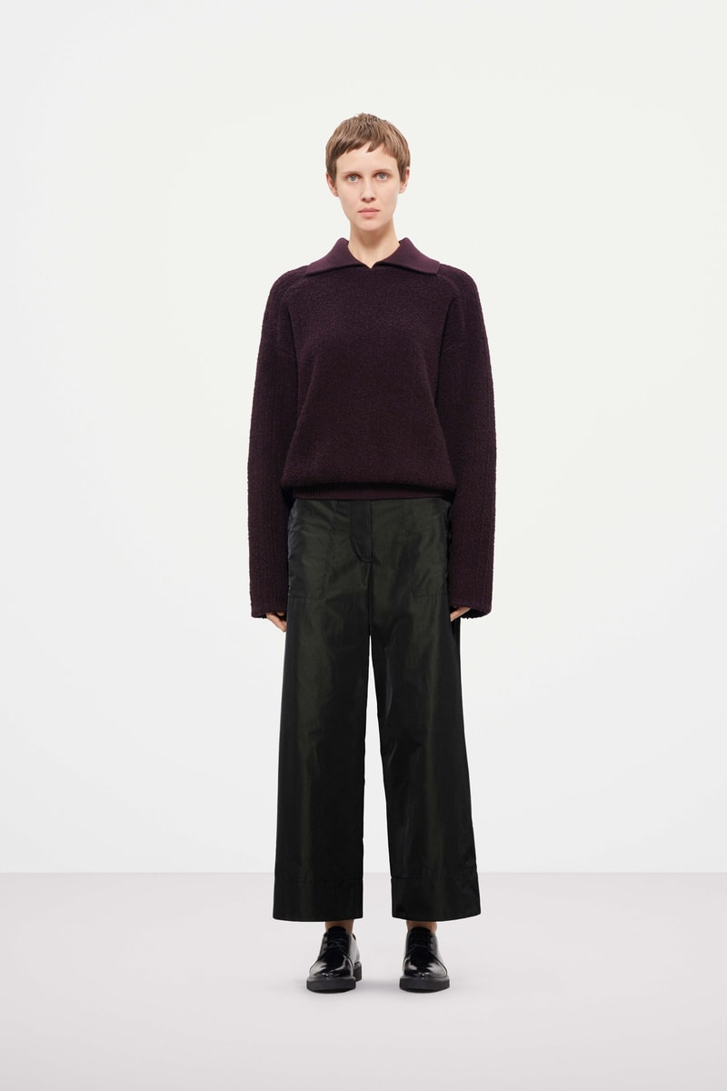 Cos Fall Winter 2019 Lookbook Top Maroon Pants Black