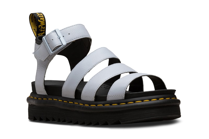 Dr. Martens Platform Living Coral Pastel Blue Yellow Gladiator Blaire Sandals Pantone color of the year 2019