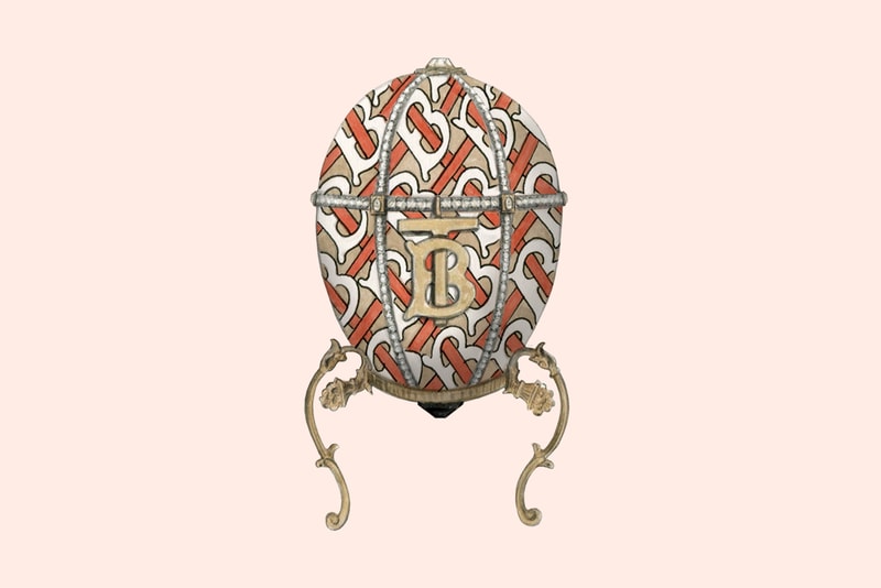 Easter eggs Faberge Egg Luxury Fashion Brand Monogram Logo Burberry Illustrations Dena Cooper