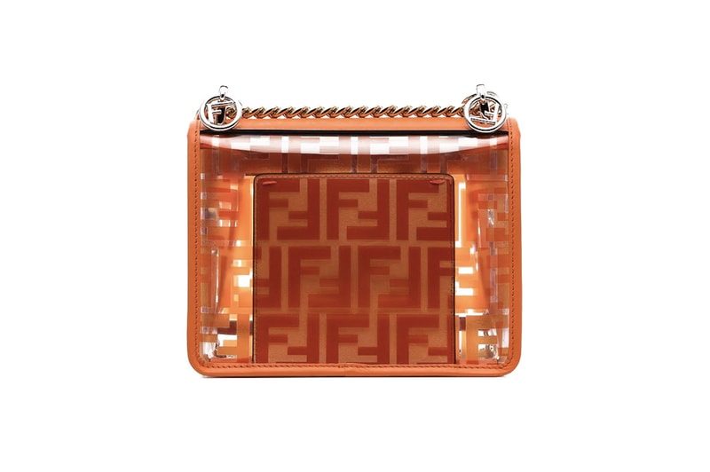 Fendi PVC Logo Monogram Bags in Orange FF Designer Purse Tote Bag Handle 