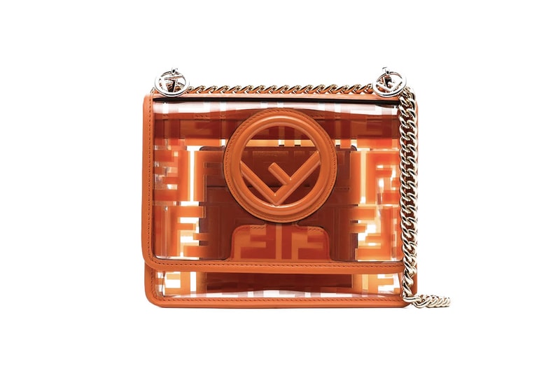 Fendi PVC Logo Monogram Bags in Orange FF Designer Purse Tote Bag Handle 