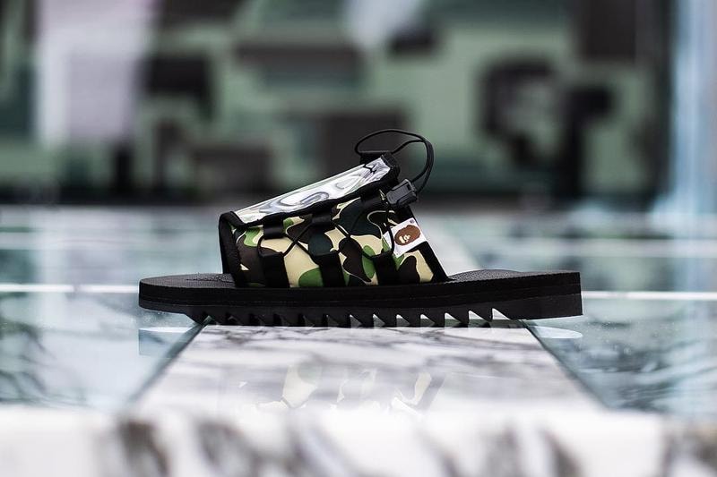 BAPE Suicoke Sandal Green Pink Blue 