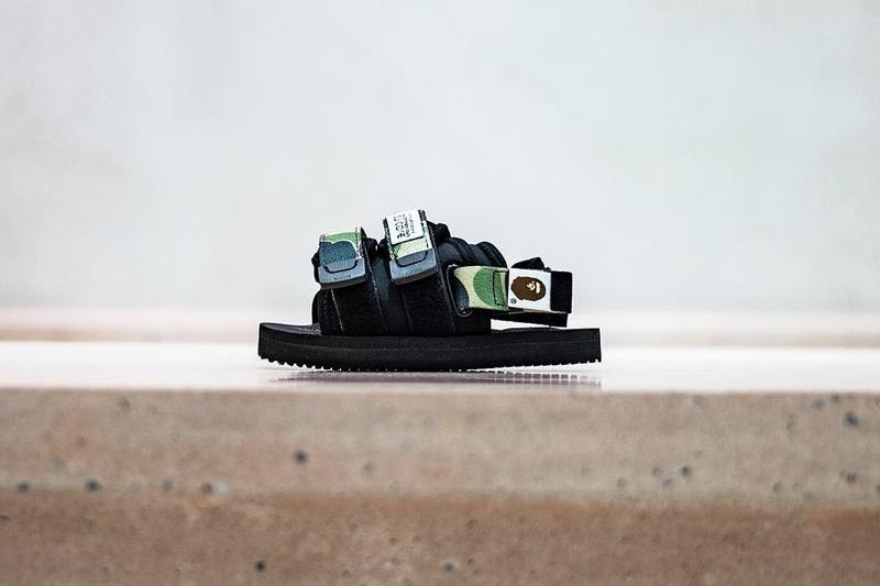 BAPE Suicoke Sandal Green Pink Blue 