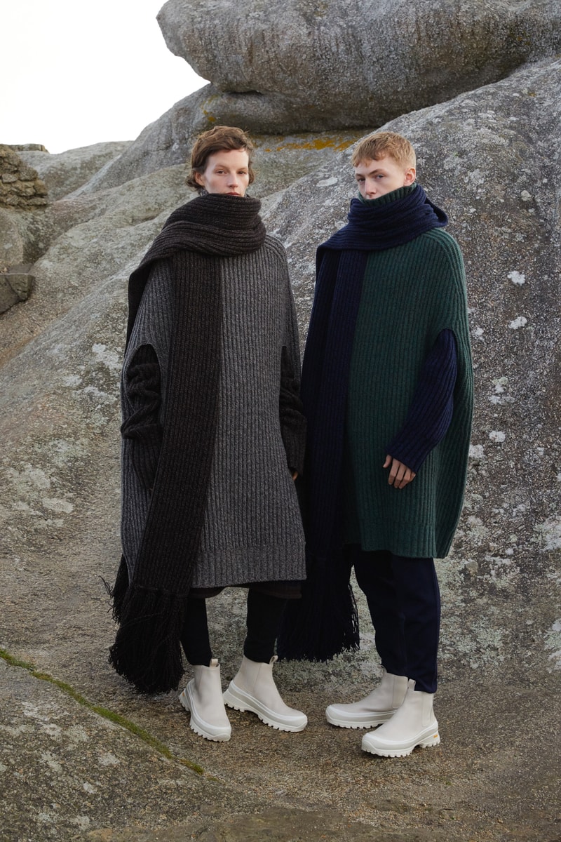 Jil Sander Plus Fall Winter 2019 Collection Sweaters Grey Green Pants Black