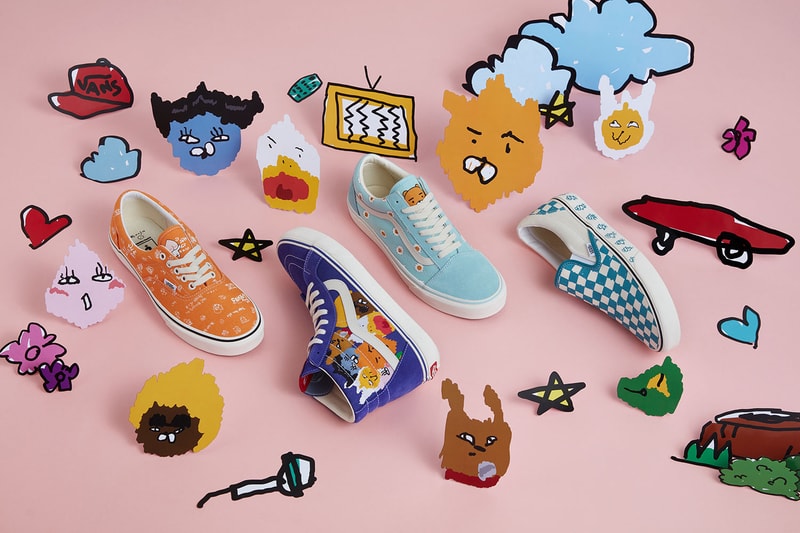 Kakao Friends x Vans Capsule Collection Era Orange Sk8 Hi Blue Yellow Old Skool Slip On White