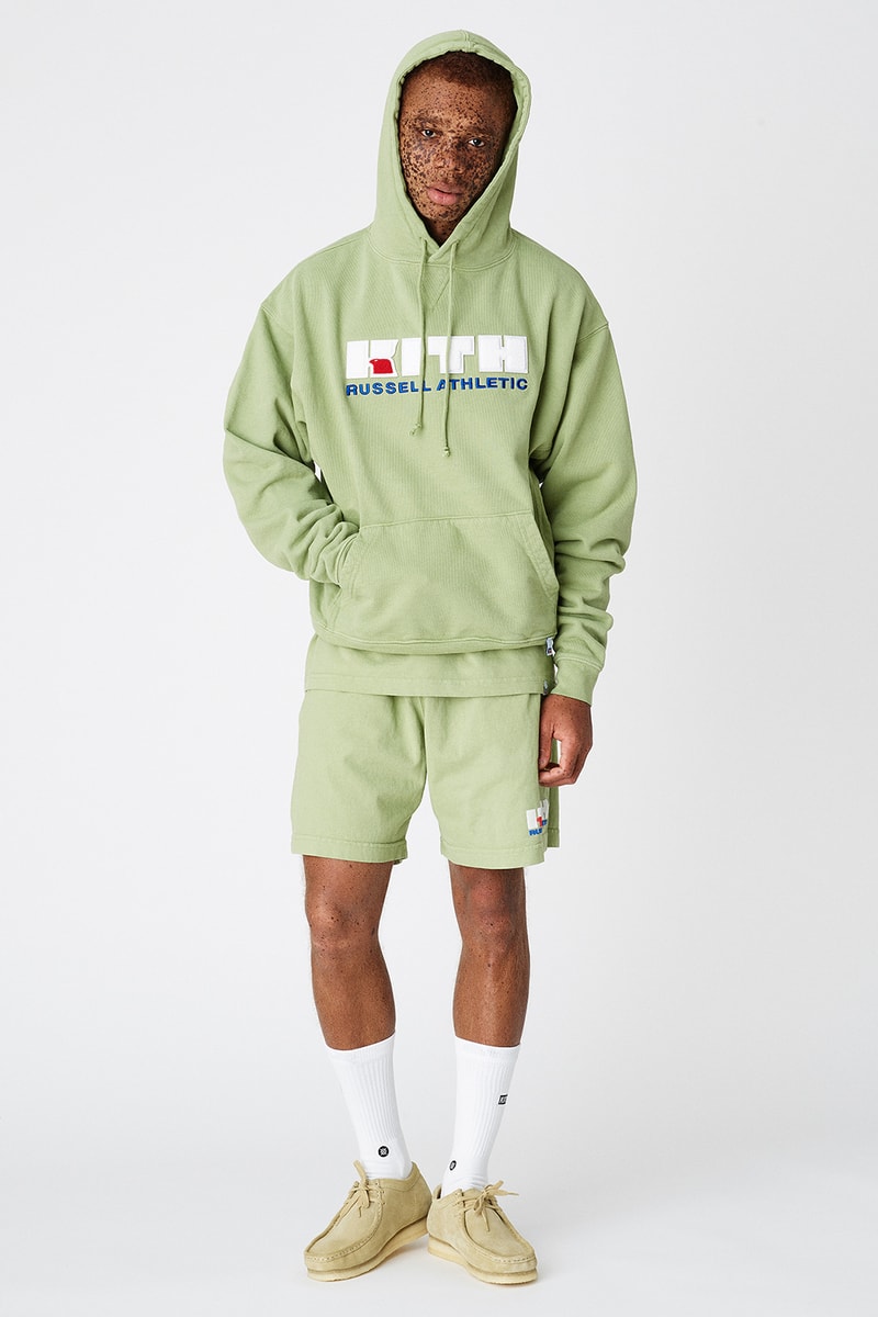 KITH Russell Athletic Unisex Collaboration Pastel Graphic T-Shirt Hoodie Sweatshirt Shorts Ronnie Fieg